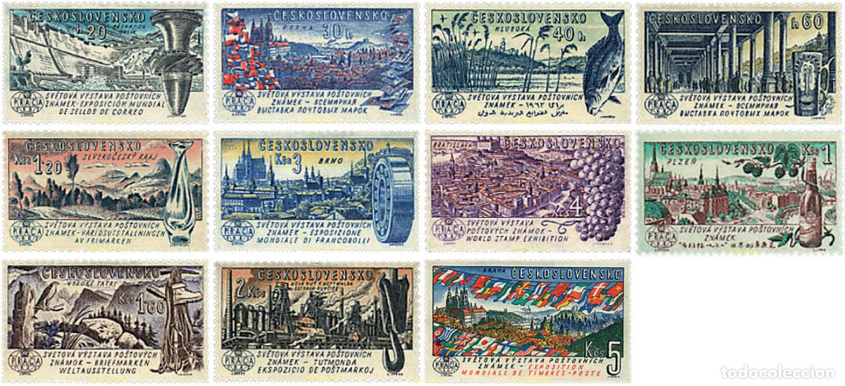 Sellos: 60508 MNH CHECOSLOVAQUIA 1961 PRELUDIO DE LA EXPOSICION FILATELICA INTERNACIONAL