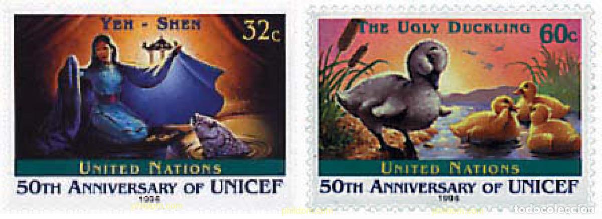 Sellos: 34145 MNH NACIONES UNIDAS. Nueva York 1996 50 ANIVERSARIO DE LA UNICEF