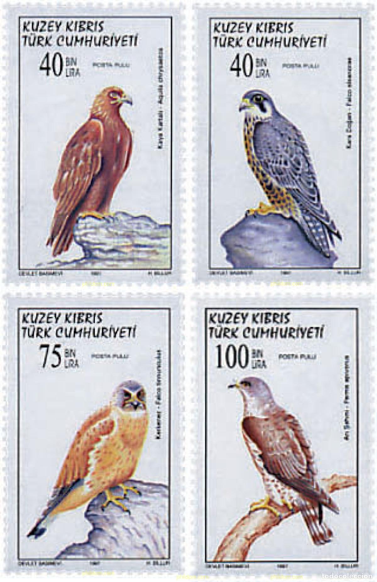 Sellos: 33843 MNH CHIPRE. Administraci&oacute;n turca 1997 AVES RAPACES