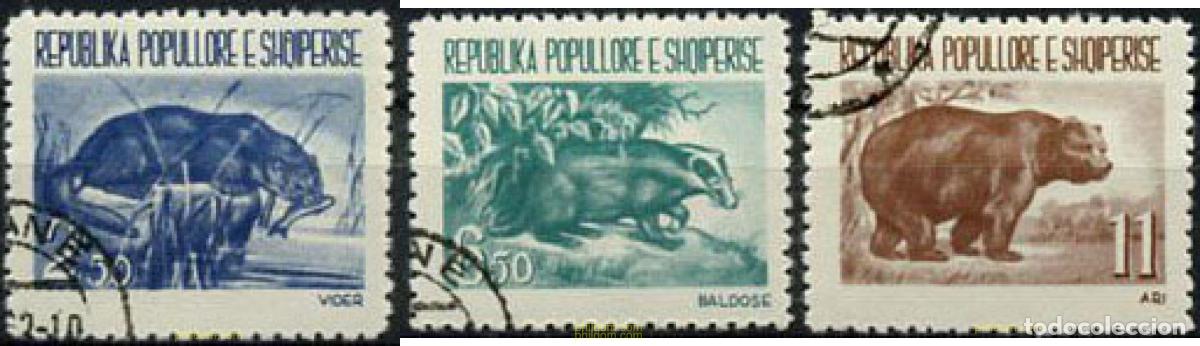 Sellos: 209129 USED ALBANIA 1961 FAUNA SALVAJE
