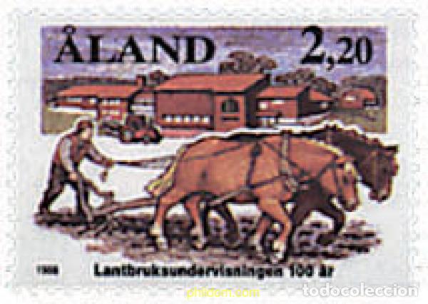 Sellos: 92759 MNH ALAND 1988 CENTENARIO DE LA ESCUELA DE AGRICULTORES