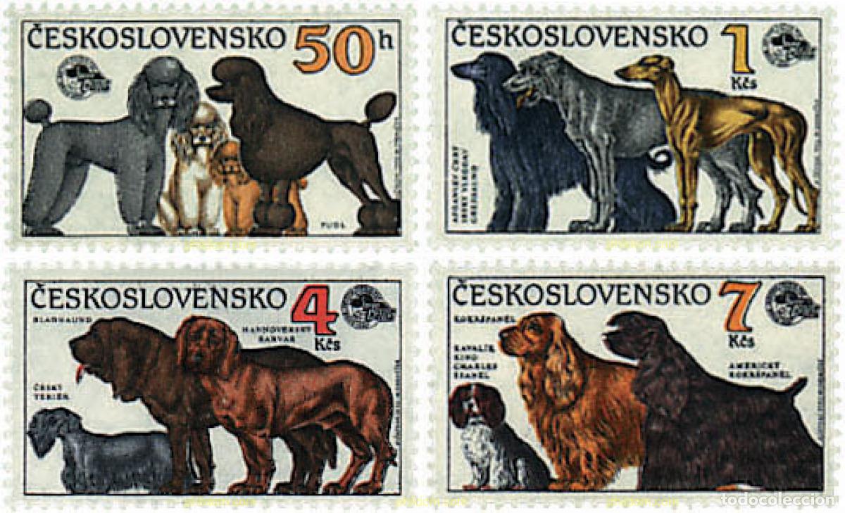 Sellos: 54100 MNH CHECOSLOVAQUIA 1990 PERROS DE RAZA