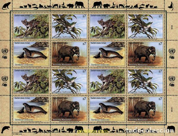 Sellos: 11693 MNH NACIONES UNIDAS. Viena 1994 PROTECCION DE LA NATURALEZA
