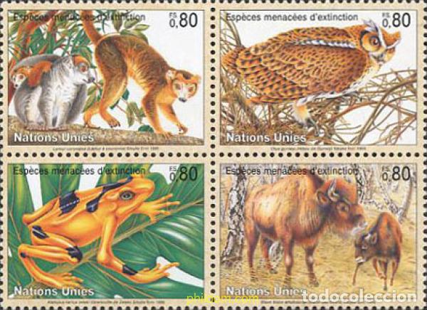 Sellos: 6860 MNH NACIONES UNIDAS. Ginebra 1995 PROTECCION DE LA NATURALEZA