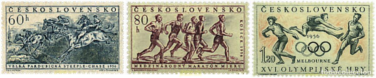 Sellos: 232625 USED CHECOSLOVAQUIA 1956 GRANDES ACONTECIMIENTOS DEPORTIVOS DEL A&Ntilde;O