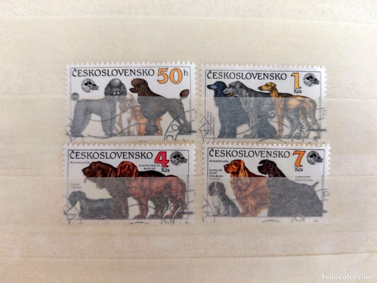 Timbres: CHECOSLOVAQUIA SERIE COMPLETA USADO PERROS 1990 N&ordm; 2855/2858 CANES