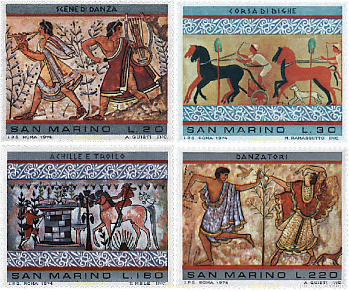 Sellos: 54007 MNH SAN MARINO 1974 ARTE ETRUSCO