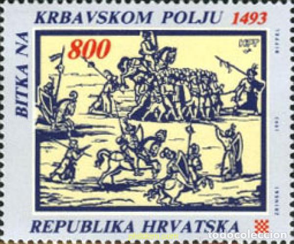Sellos: 252122 MNH CROACIA 1993 BATALLAS CROATAS.