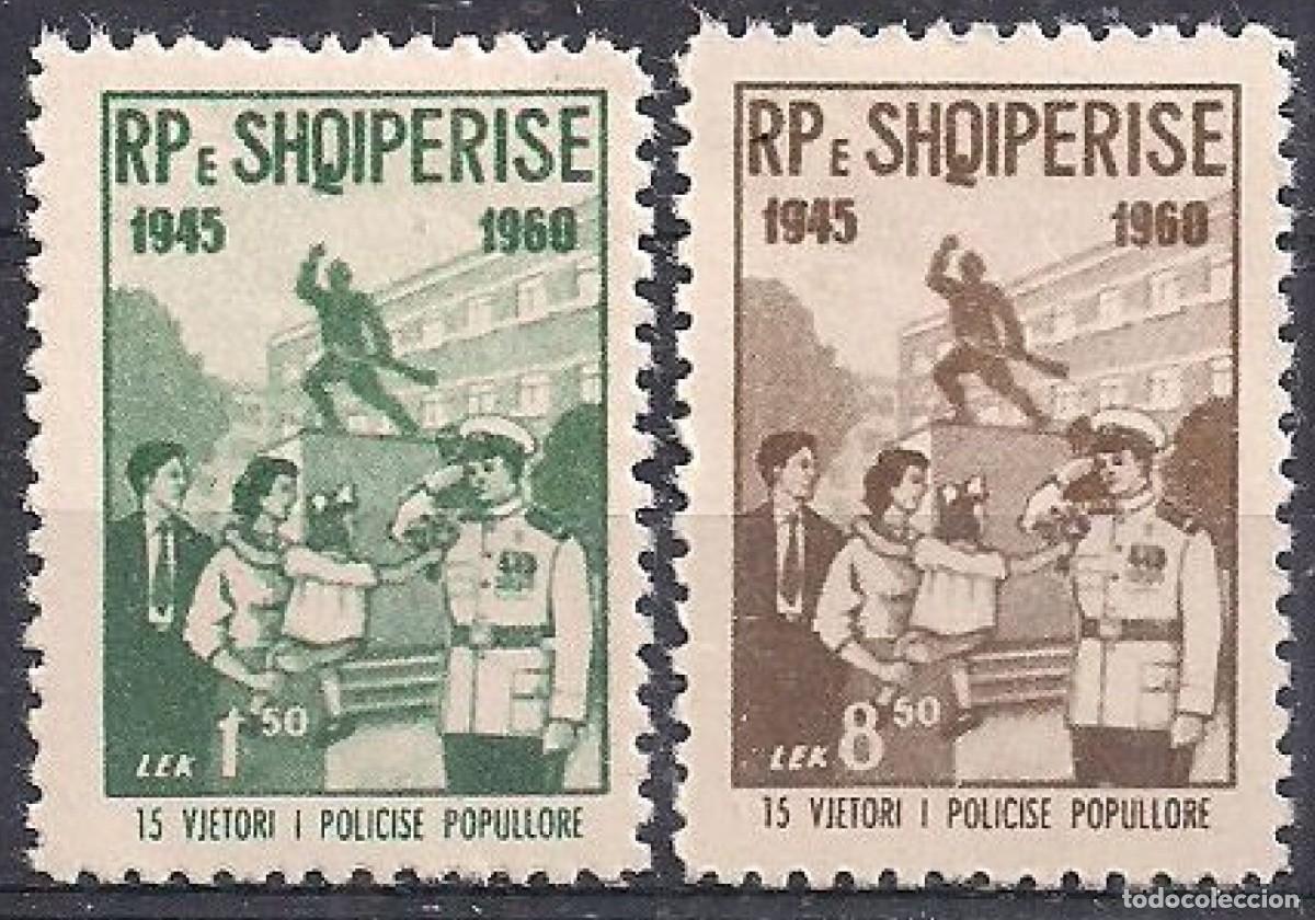 Francobolli: ALBANIA 1960 SERIE 2 STAMPS MNH 15th ANIVERSARIO DE LA POLICIA POLICE ANNIVERSARY