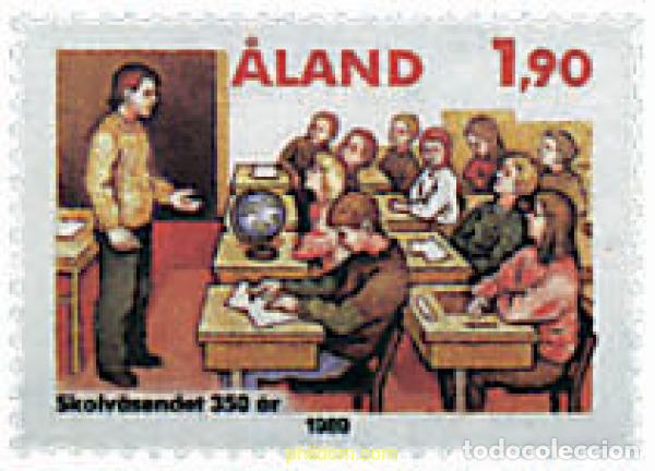 Sellos: 92763 MNH ALAND 1989 350 ANIVERSARIO DE LA CREACION DE LA ESCUELA