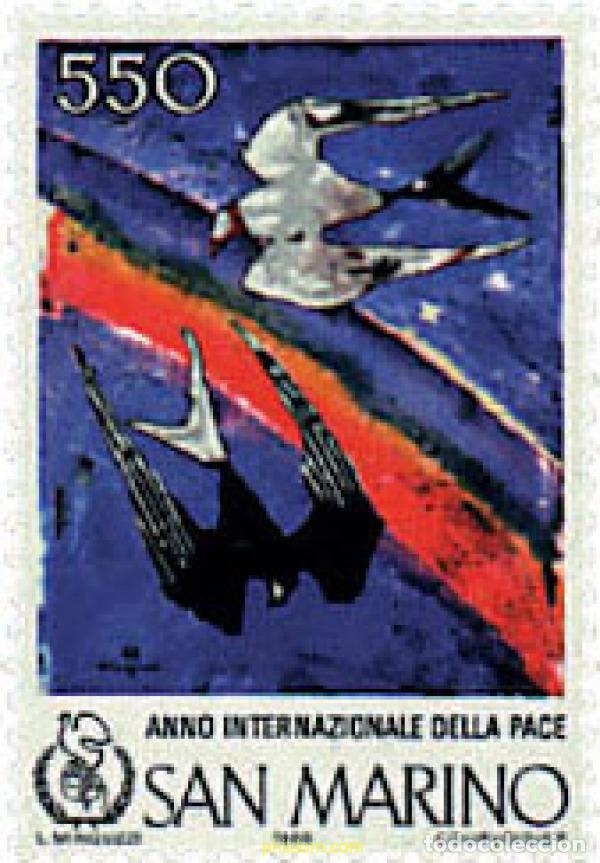 Sellos: 33052 MNH SAN MARINO 1986 A&Ntilde;O INTERNACIONAL DE LA PAZ