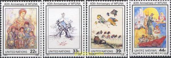 Sellos: 127163 MNH NACIONES UNIDAS. Nueva York 1986 40 ANIVERSARIO DE LA F.M.A.N.U.