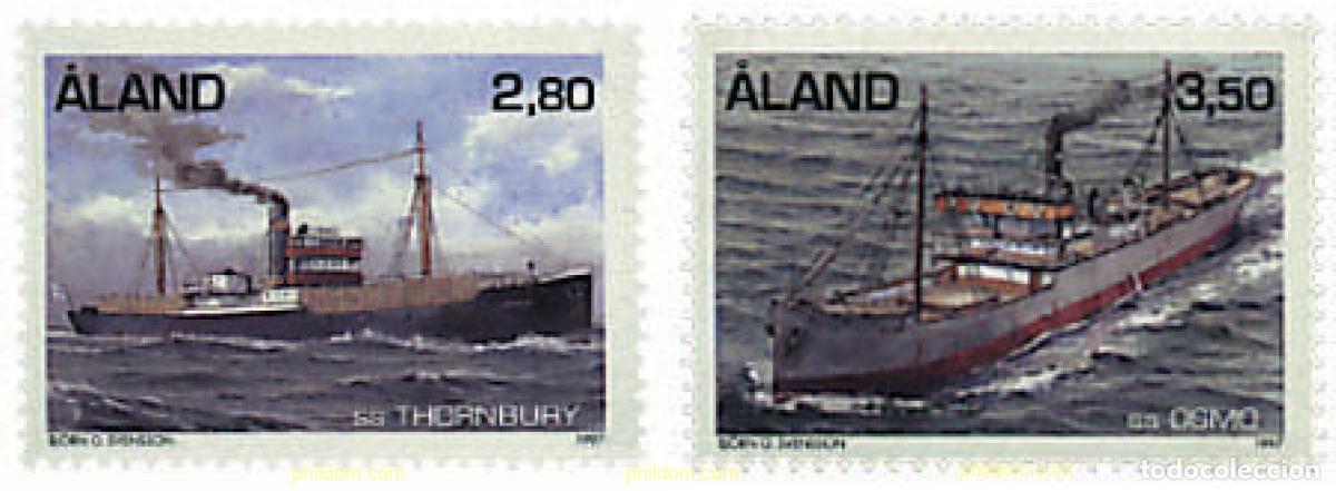 Selos: 92651 MNH ALAND 1997 BARCOS DE VAPOR