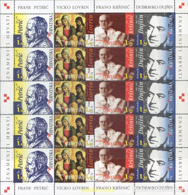 Sellos: 280694 MNH CROACIA 1997 PERSONAJES