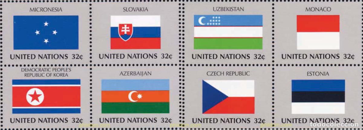 Sellos: 158718 MNH NACIONES UNIDAS. Nueva York 1998 BANDERAS DE LOS ESTADOS MIEMBRO DE LAS NACIONES UNIDAS