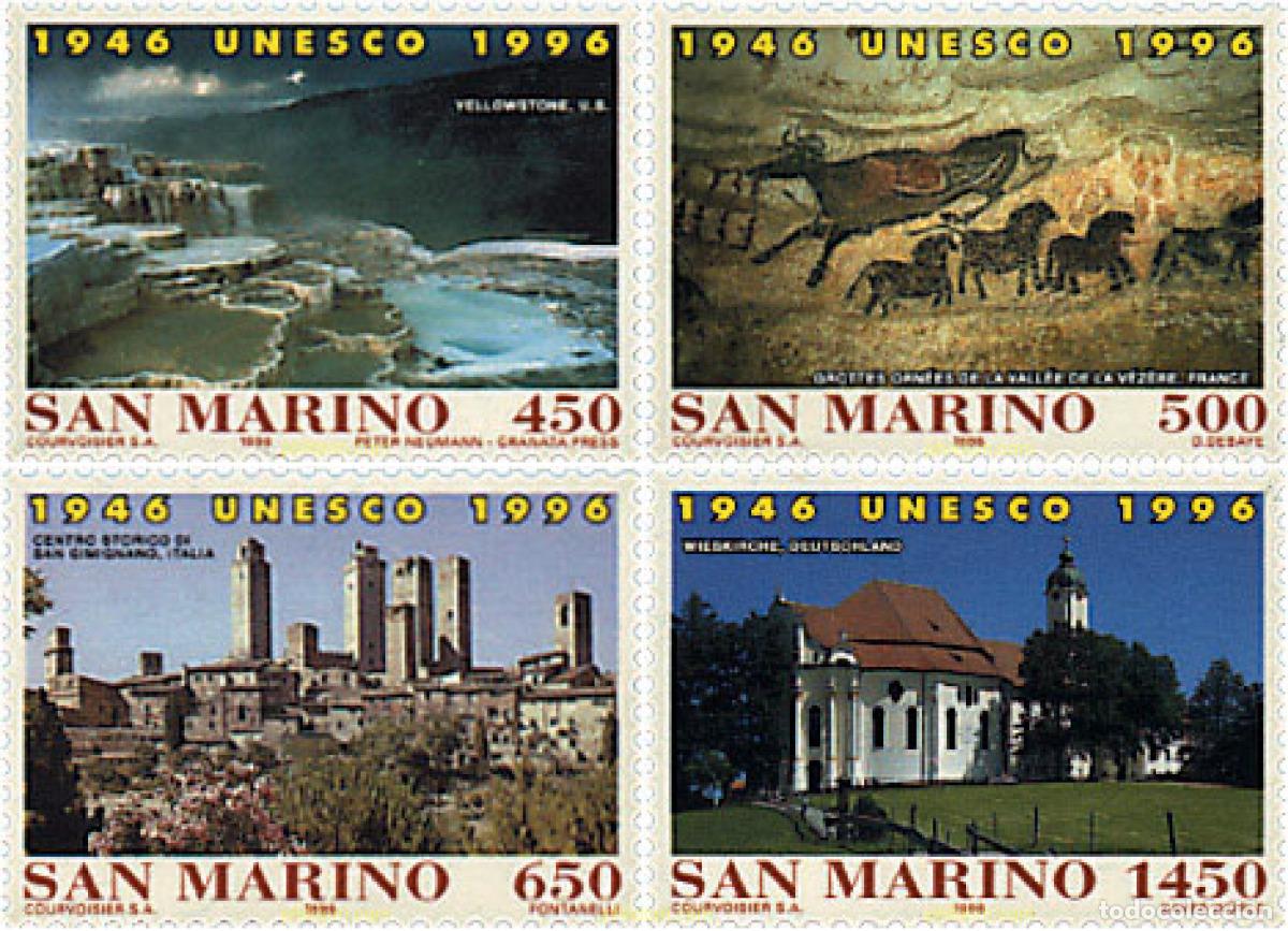 Sellos: 30882 MNH SAN MARINO 1996 50 ANIVERSARIO DE LA UNESCO