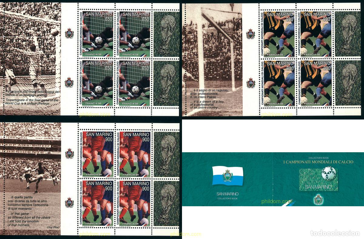 Sellos: 3264 MNH SAN MARINO 1998 COPA DEL MUNDO DE FUTBOL. FRANCIA-98