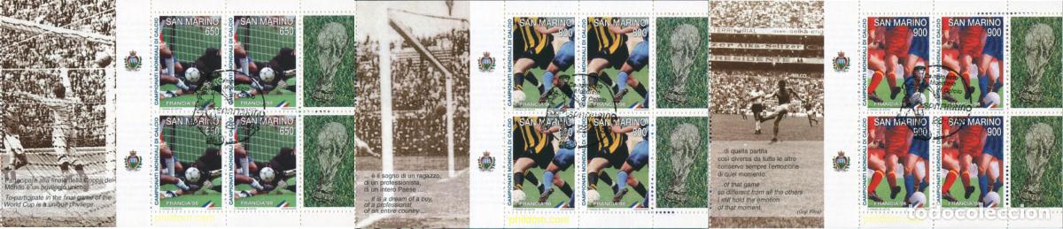 Sellos: 584820 USED SAN MARINO 1998 COPA DEL MUNDO DE FUTBOL. FRANCIA-98
