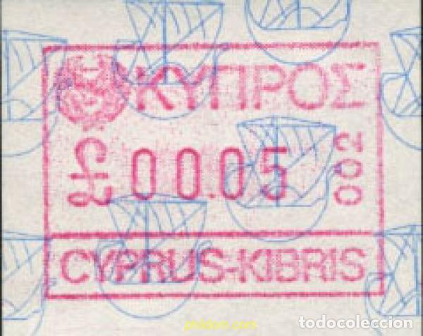 Sellos: 164426 MNH CHIPRE 1989 ETIQUETA DE FRANQUEO