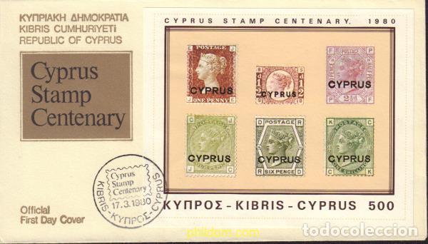 Sellos: 539812 MNH CHIPRE 1980 CENTENARIO DEL SELLO