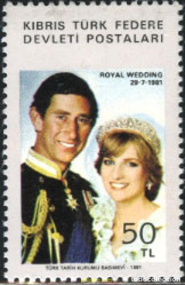 Timbres: 164666 MNH CHIPRE. Administraci&oacute;n turca 1981 BODA REAL DEL PRINCIPE CARLOS Y LADY DI