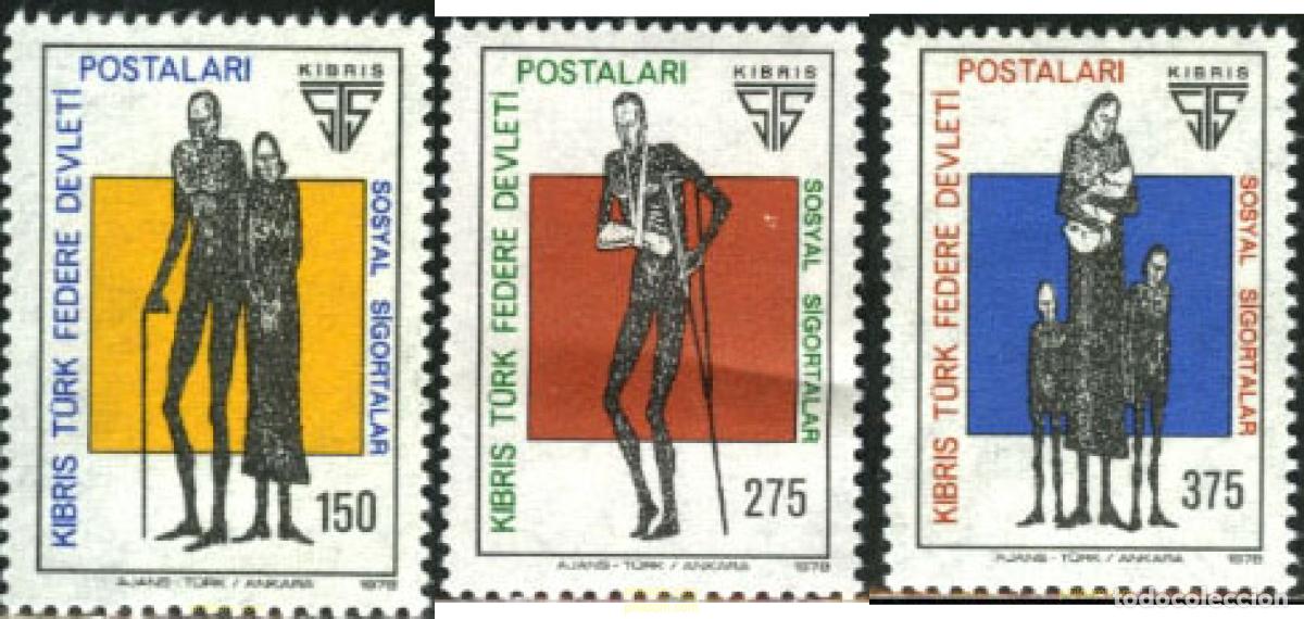 Sellos: 164600 MNH CHIPRE. Administraci&oacute;n turca 1978 SEGUROS SOCIALES