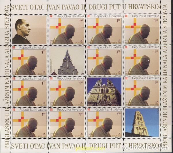 Sellos: 11679 MNH CROACIA 1998 SEGUNDA VISITA DEL PAPA