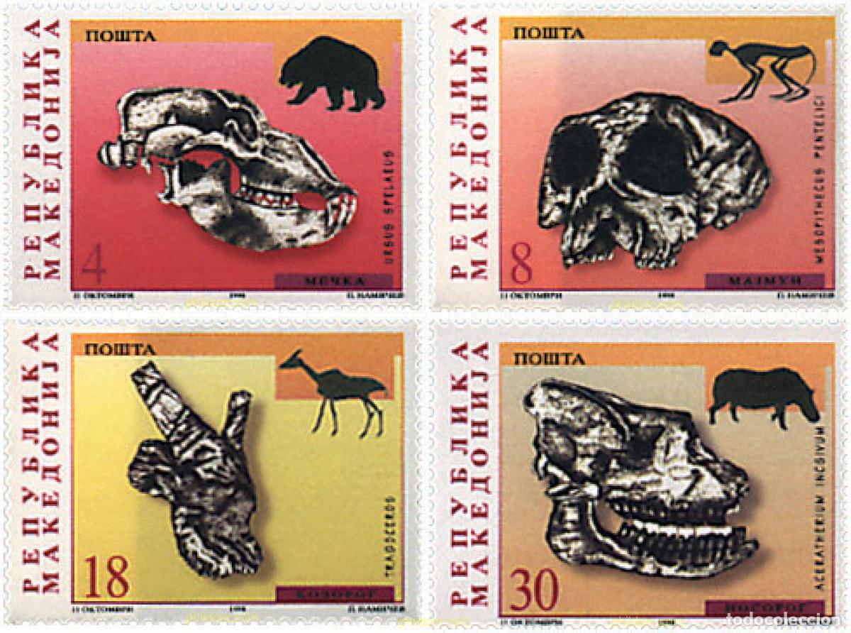 Sellos: 67569 MNH MACEDONIA 1998 FOSILES