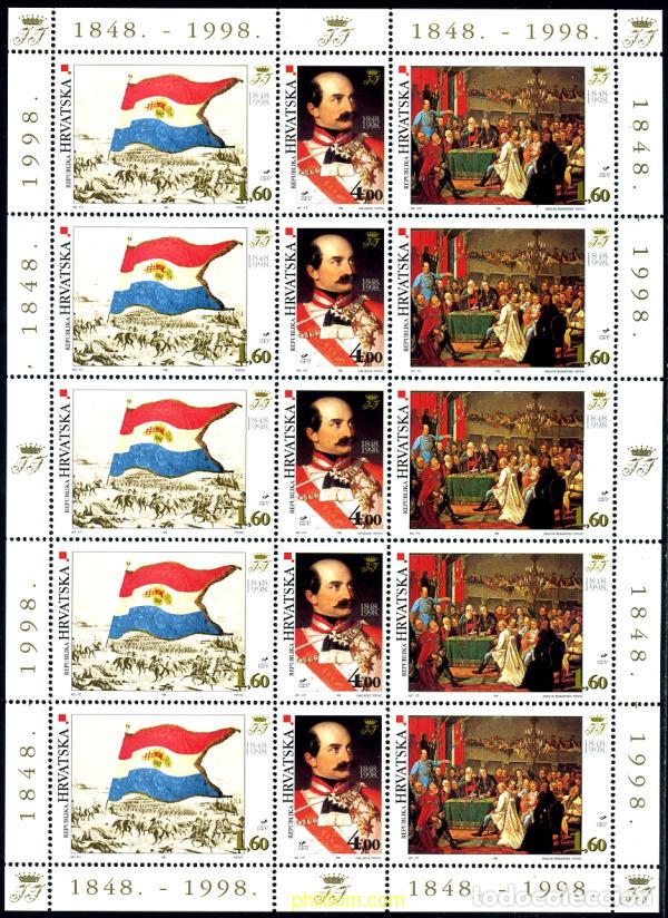 Sellos: 171739 MNH CROACIA 1998 150 ANIVERSARIO DE LOS MOVIMIENTOS REVOLUCIONARIOS