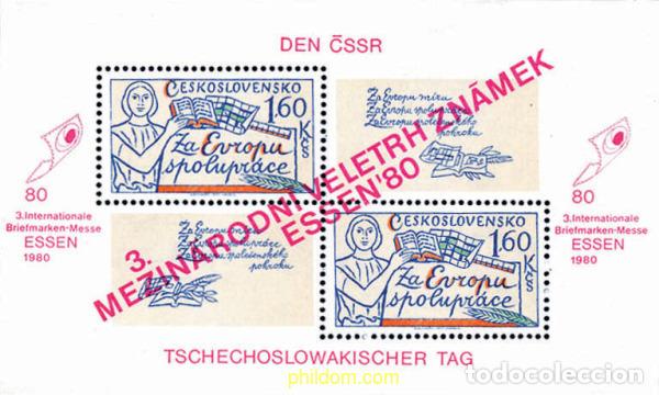 Sellos: 34547 MNH CHECOSLOVAQUIA 1980 3 FERIA DEL SELLO DE ESSEN