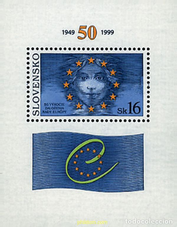 Sellos: 41179 MNH ESLOVAQUIA 1999 50 ANIVERSARIO DEL CONSEJO DE EUROPA