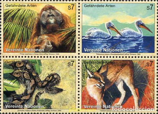Sellos: 6390 MNH NACIONES UNIDAS. Viena 1999 PROTECCION DE LA NATURALEZA
