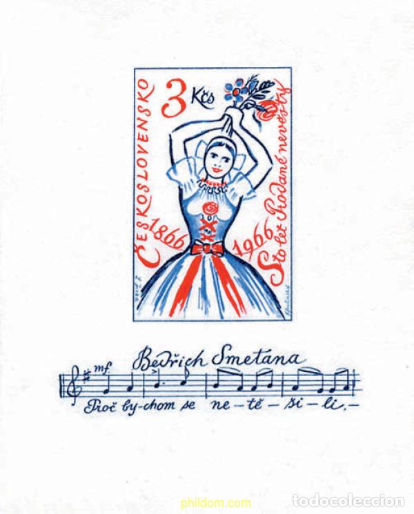 Sellos: 63673 MNH CHECOSLOVAQUIA 1966 CENTENARIO DE LA OPERA &rdquo;LA NOVIA VENDIDA&rdquo;, DE B. SMETANA