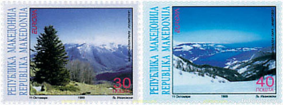 Sellos: 63175 MNH MACEDONIA 1999 EUROPA CEPT. RESERVAS Y PARQUES NATURALES