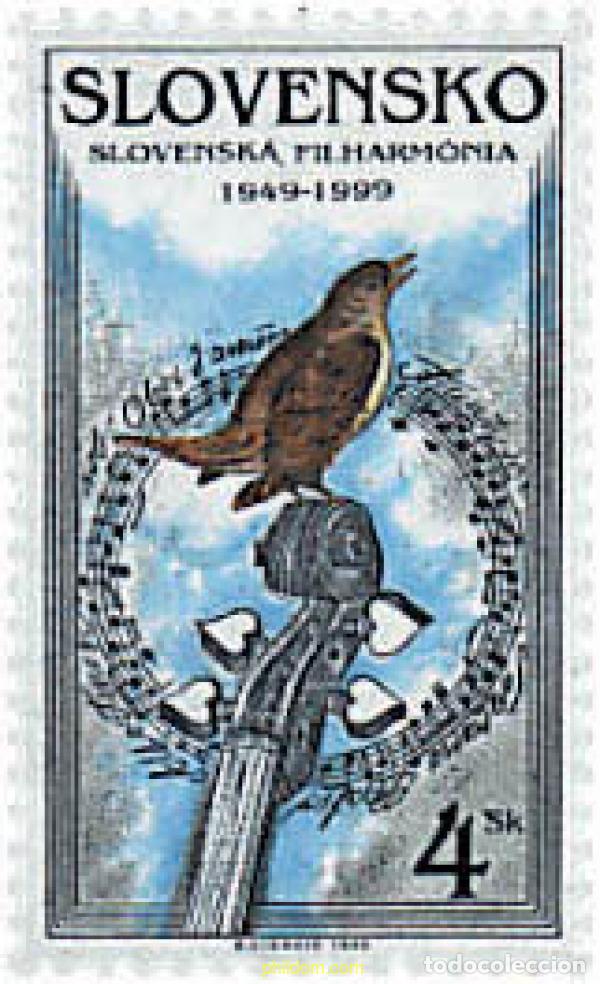 Sellos: 39846 MNH ESLOVAQUIA 1999 50 ANIVERSARIO DE LA ORQUESTA FILARMONICA DE ESLOVAQUIA
