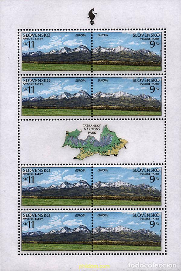 Sellos: 9179 MNH ESLOVAQUIA 1999 EUROPA CEPT. RESERVAS Y PARQUES NATURALES