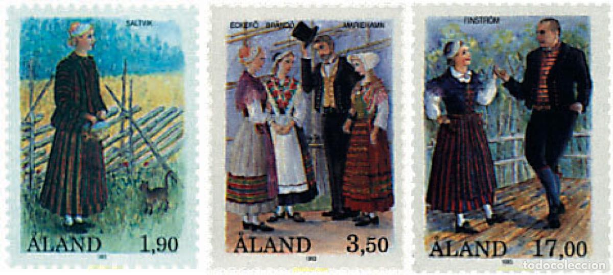 Sellos: 93369 MNH ALAND 1993 TRAJES REGIONALES