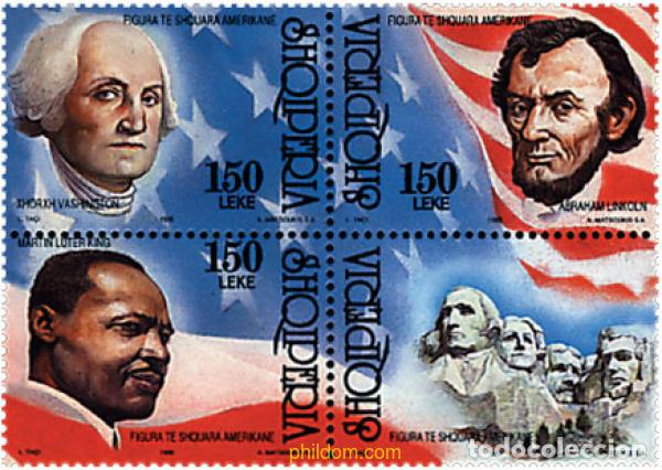 Sellos: 6401 MNH ALBANIA 1999 PERSONALIDADES