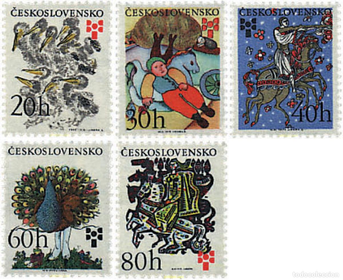 Sellos: 63737 MNH CHECOSLOVAQUIA 1975 BIENAL DE ILUSTRACIONES DE LIBROS PARA NI&Ntilde;OS EN BRATISLAVA
