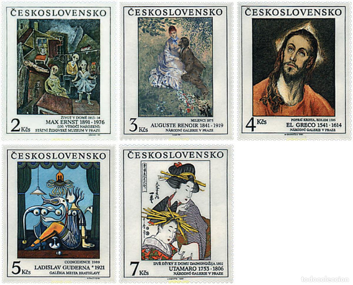 Sellos: 36077 MNH CHECOSLOVAQUIA 1991 OBRAS DE ARTE DE GALERIAS NACIONALES