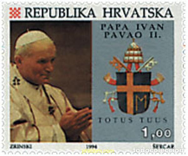 Sellos: 67393 MNH CROACIA 1994 VISITA DEL PAPA JUAN PABLO II