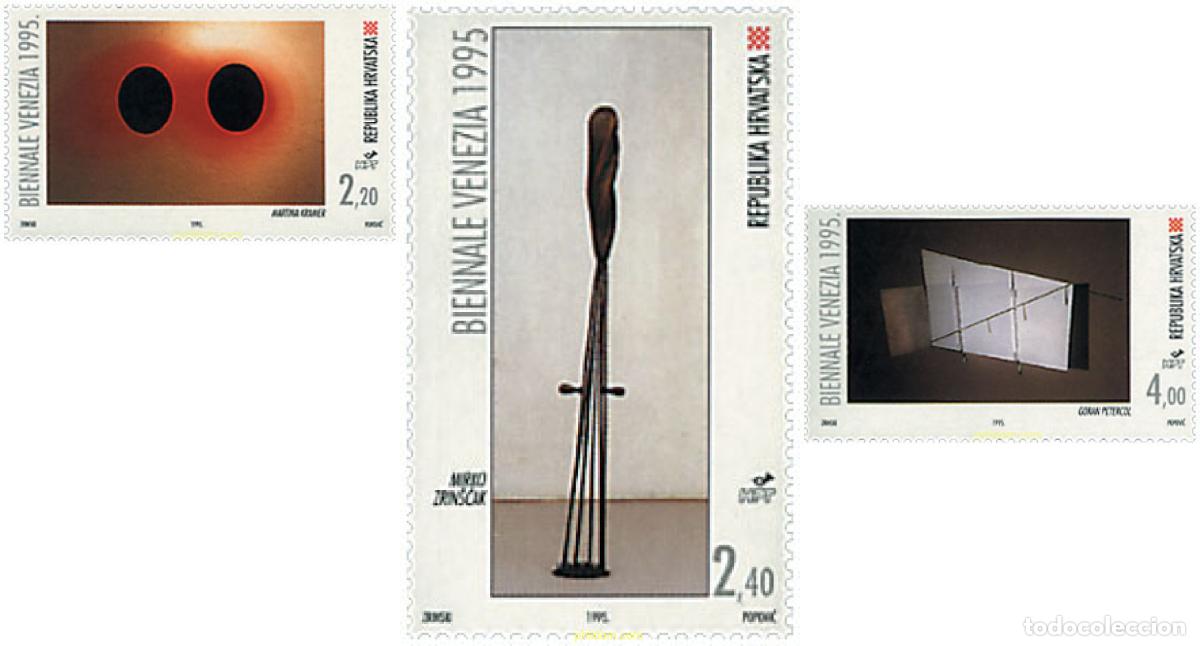 Sellos: 166987 MNH CROACIA 1995 OBRAS DE ARTISTAS CROATAS PARTICIPANTES DE LA 46 BIENAL DE VENECIA