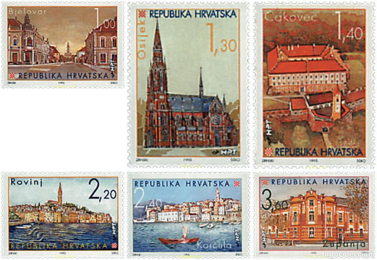 Sellos: 67406 MNH CROACIA 1995 CIUDADES DE CROACIA