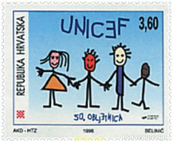 Sellos: 41341 MNH CROACIA 1996 50 ANIVERSARIO DE LA UNICEF