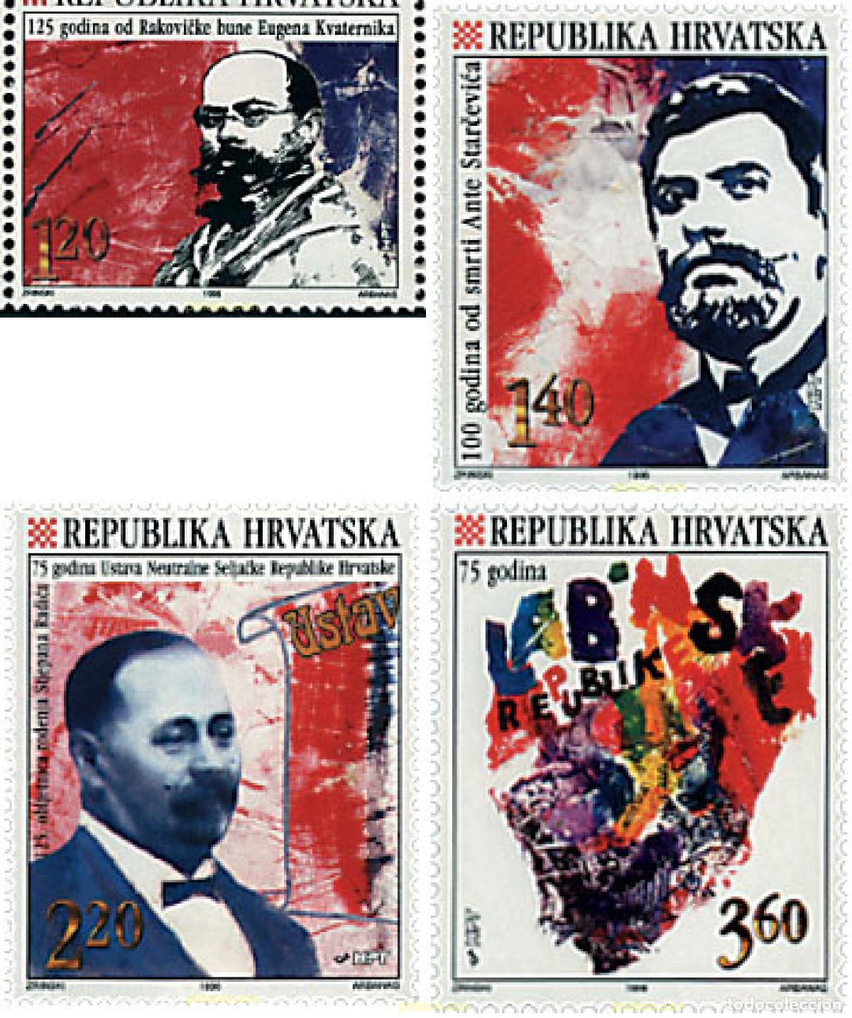 Sellos: 41334 MNH CROACIA 1996 ETAPAS DE LA INDEPENDENCIA CROATA