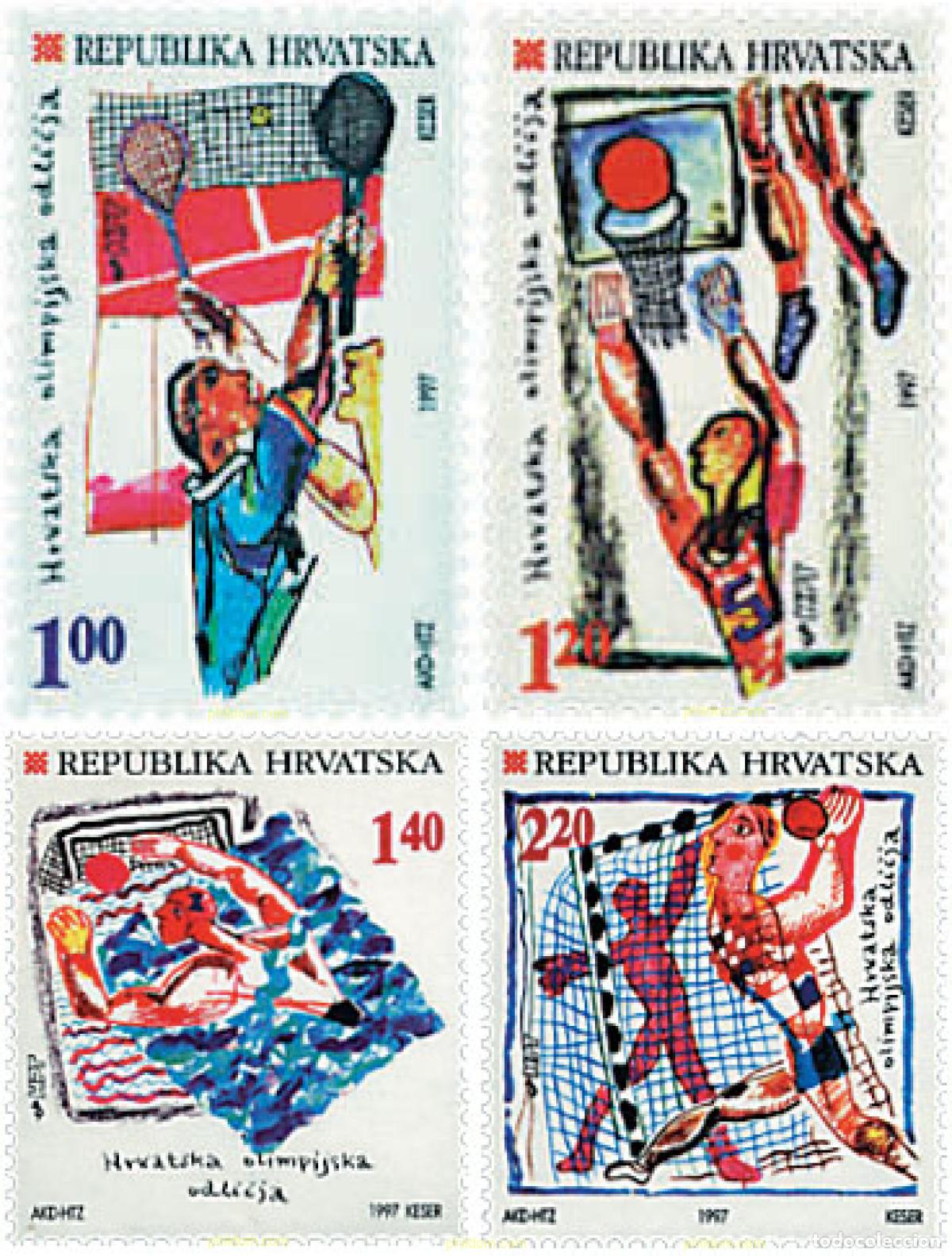 Sellos: 67421 MNH CROACIA 1997 MEDALLAS CROATAS EN LAS OLIMPIADAS