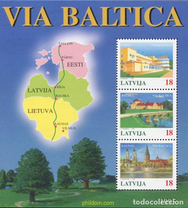 Sellos: 86351 MNH LETONIA 1995 VIA BALTICA
