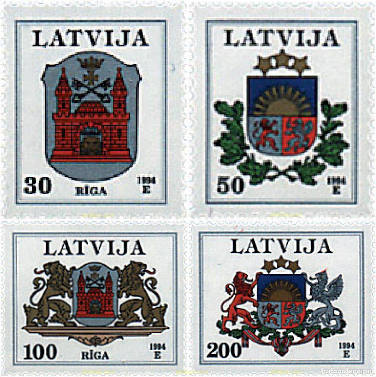 Sellos: 86451 MNH LETONIA 1994 ESCUDOS