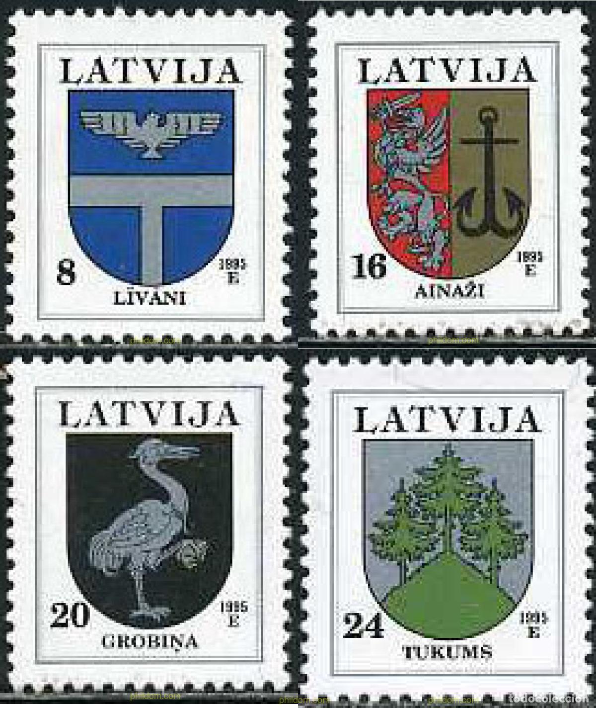Sellos: 86445 MNH LETONIA 1995 ESCUDOS