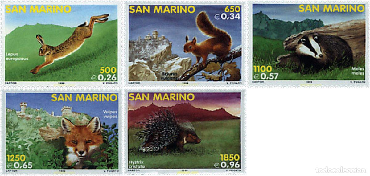 Sellos: 66045 MNH SAN MARINO 1999 FAUNA DE SAN MARINO